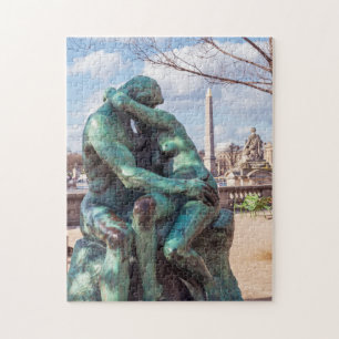Puzzle The Kiss by Auguste Rodin at the Tuileries, Paris