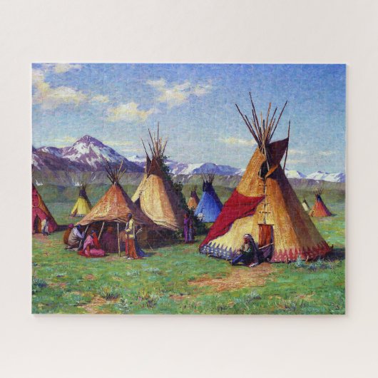 Puzzle The Medicine Teepee Joseph Henry Sharp 1903 (Horizontal)