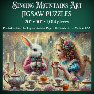 Puzzle Thé Party Artistic Wonderland Alice & Lapin