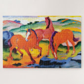 Puzzle The Red Horses by Franz Marc (Horizontal)