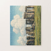 Puzzle The Stonehenge Japanese Woodblock Print (Vertical)