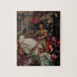 Puzzle The Two Crowns by Sir Frank Bernard Dicksee