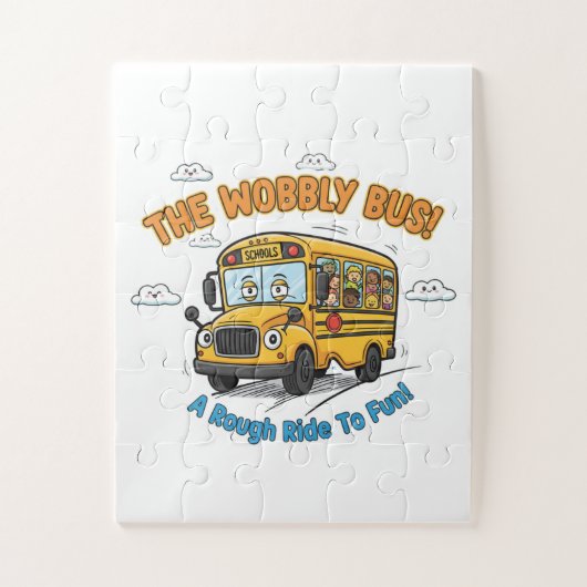 Puzzle The Wobbly Bus! A Rough Ride To Fun! (Vertical)