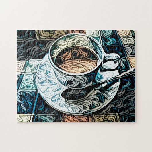 Puzzle Thème Café Artistique Peinture de la vie morte (Horizontal)