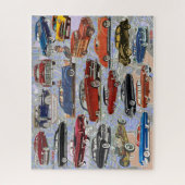 PUZZLE THÈME DE COLLAGE D'AUTOMOBILE ANCIENNE (Vertical)
