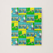 Puzzle Thème de football avec joueurs et fans (Vertical)