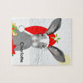 Puzzle Thème de Noël de lapin lapin mignon (Horizontal)