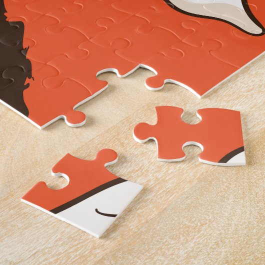 Puzzle Thème d'Halloween citrouille, motif sans couture. (Côté)