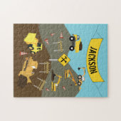 Puzzle Thème du site des camions de construction (Horizontal)