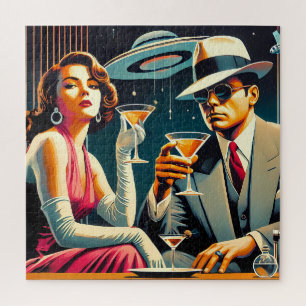 Puzzle Thème Gangster Martini de l'ère spatiale Las Vegas