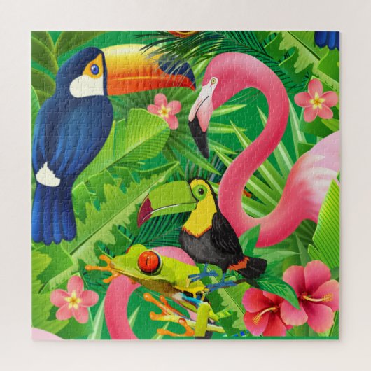 Puzzle Thème Nature Animaux tropicaux Difficile (Vertical)
