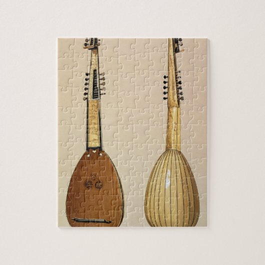 Puzzle Theorbo, fait par Giovanni Krebar, Padoue, 1629, (Vertical)