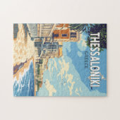 Puzzle Thessalonique Grèce Travel Art Vintage (Horizontal)