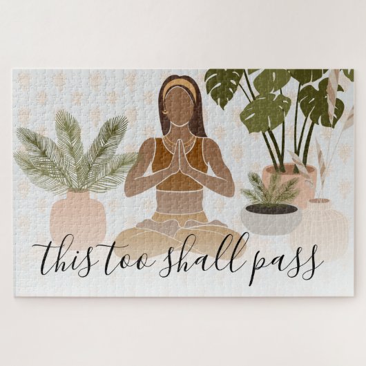 Puzzle This Too Shall Pass Yoga Botanical (Horizontal)