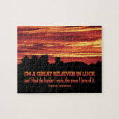 Puzzle Thomas Jefferson Citation Inspirationnelle "La cha (Horizontal)