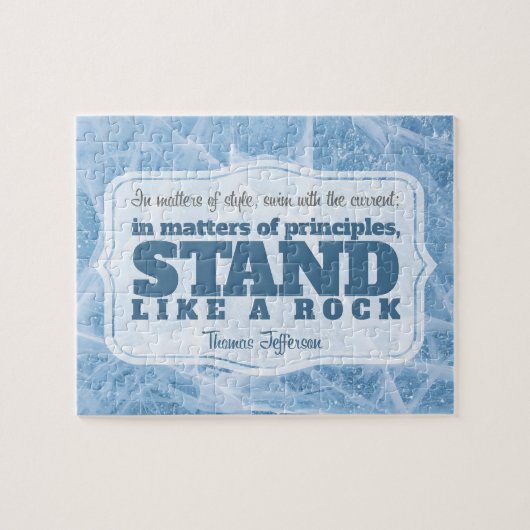 Puzzle Thomas Jefferson Citation Inspirationnelle "Princi (Horizontal)