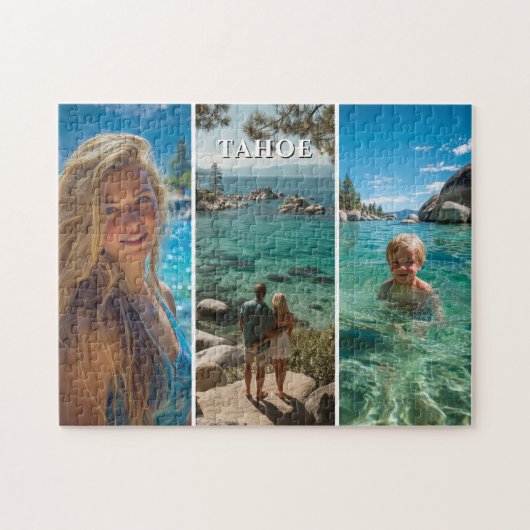 Puzzle Three Vertical Strip Boho Photo 11x14 (Horizontal)