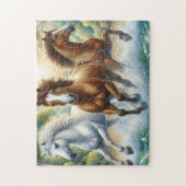 Puzzle Three Wild Horses (Vertical)
