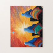 Puzzle Three Wise Men Abstract Holy Night Christmas  (Vertical)