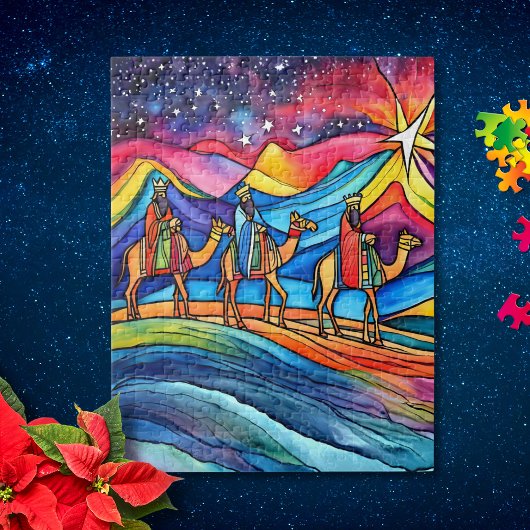 Puzzle Three Wise Men Colorful Christmas Holiday