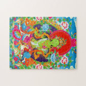 Puzzle tibétain cool thangka vert tara dieu tatouage vibr (Horizontal)