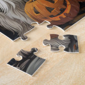 Puzzle Tibétain Terrier Halloween Effrayant (Côté)