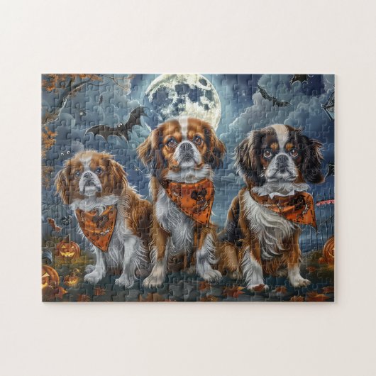 Puzzle Tibetan Spaniel Halloween Épouvantable  (Horizontal)