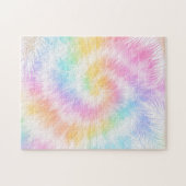 Puzzle Tie-Dye Rose Pastel Féminin Chic (Horizontal)
