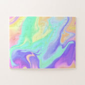 Puzzle Tie Dye Swirl Marbre Retro Super (Horizontal)