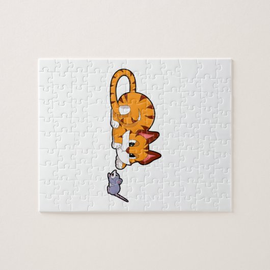 Puzzle Tiger chat avec souris (Horizontal)