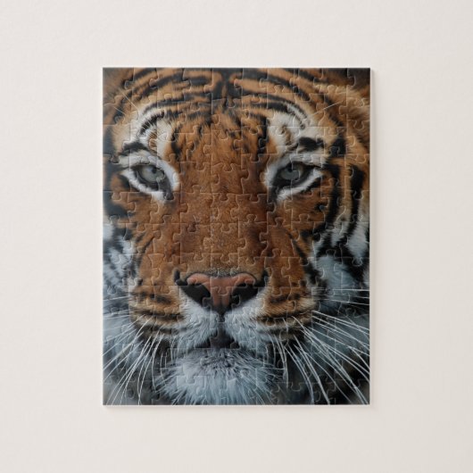 Puzzle Tiger Chat Stripes Jungle Mist Animal (Vertical)