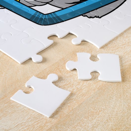 Puzzle Tiger comme plongeur avec tuba (Côté)