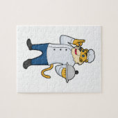 Puzzle Tiger Cook Chef hat Platter (Horizontal)