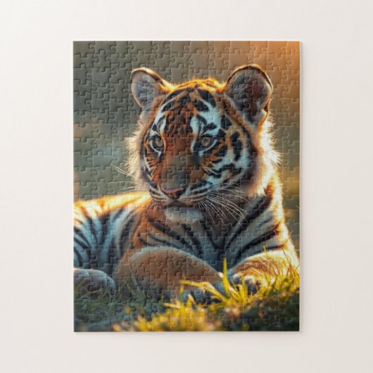 Puzzle Tiger Cub au lever du soleil (Vertical)