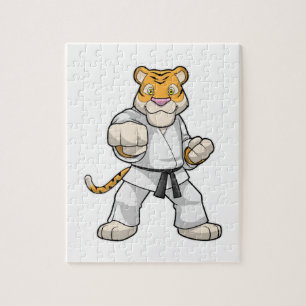 Puzzle Tiger dans les arts martiaux Karate