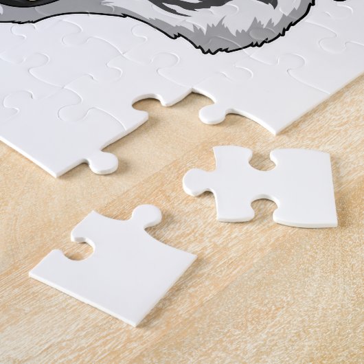 Puzzle Tiger en musique avec casque (Côté)