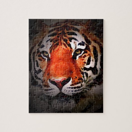 Puzzle Tiger Face Motivational Artwork (Vertical)