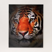 Puzzle Tiger Face Motivational Artwork (Vertical)