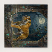 Puzzle Tiger in Ancient Dunes under the Full Moon (Horizontal)