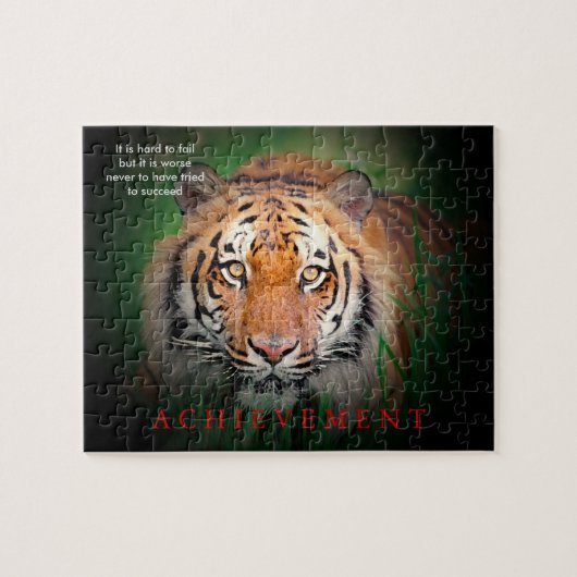Puzzle Tiger Motivation Réussite (Horizontal)