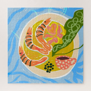 Puzzle Tiger Prawns   Plateau d'alimentation de la mer de