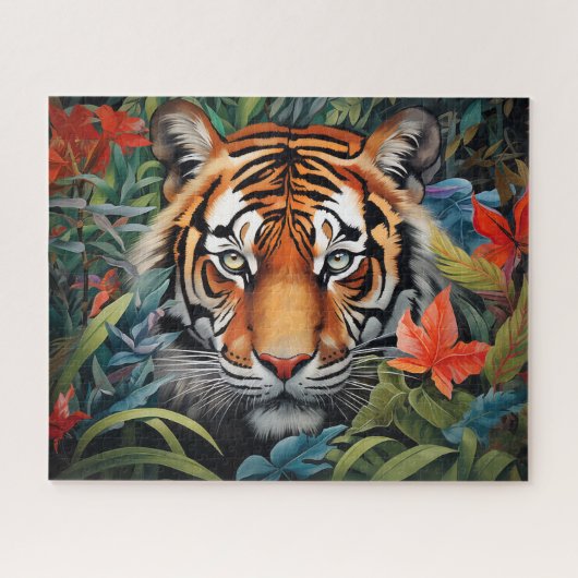Puzzle Tiger Tropical Jungle Art (Horizontal)