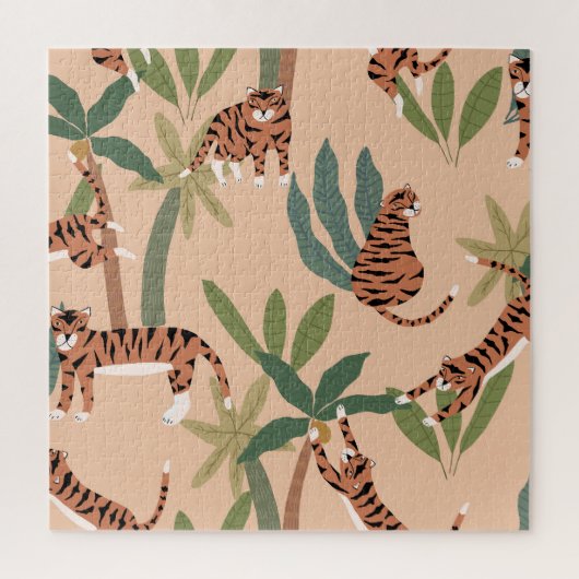 Puzzle Tigers d'été Palmiers Exotiques (Vertical)