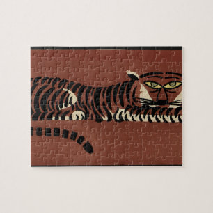 Puzzle Tigre - Antiquaire, Illustration de livre coloré