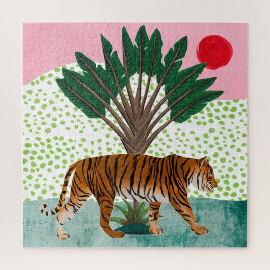 Puzzle Tigre au coucher du soleil (Vertical)