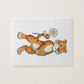 Puzzle Tigre avec Daisy Flower (Horizontal)