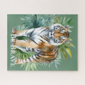 Puzzle Tigre avec Feuille (Horizontal)