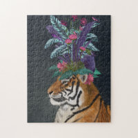 Tigre avec tête tropicale