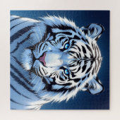 Puzzle Tigre blanc aux yeux bleus (Horizontal)