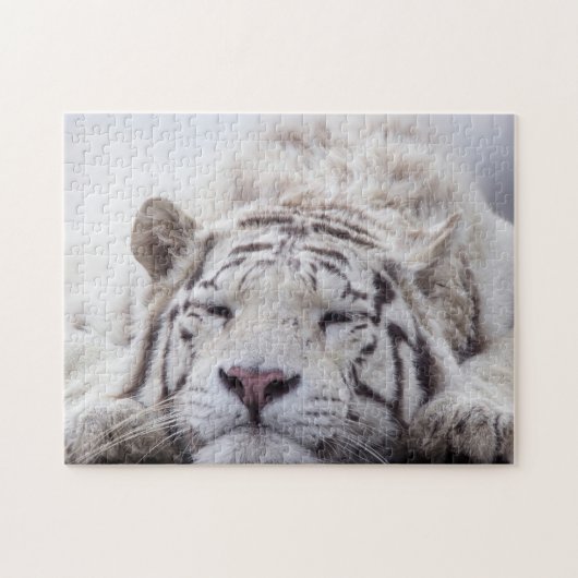 Puzzle Tigre blanc dormant (Horizontal)